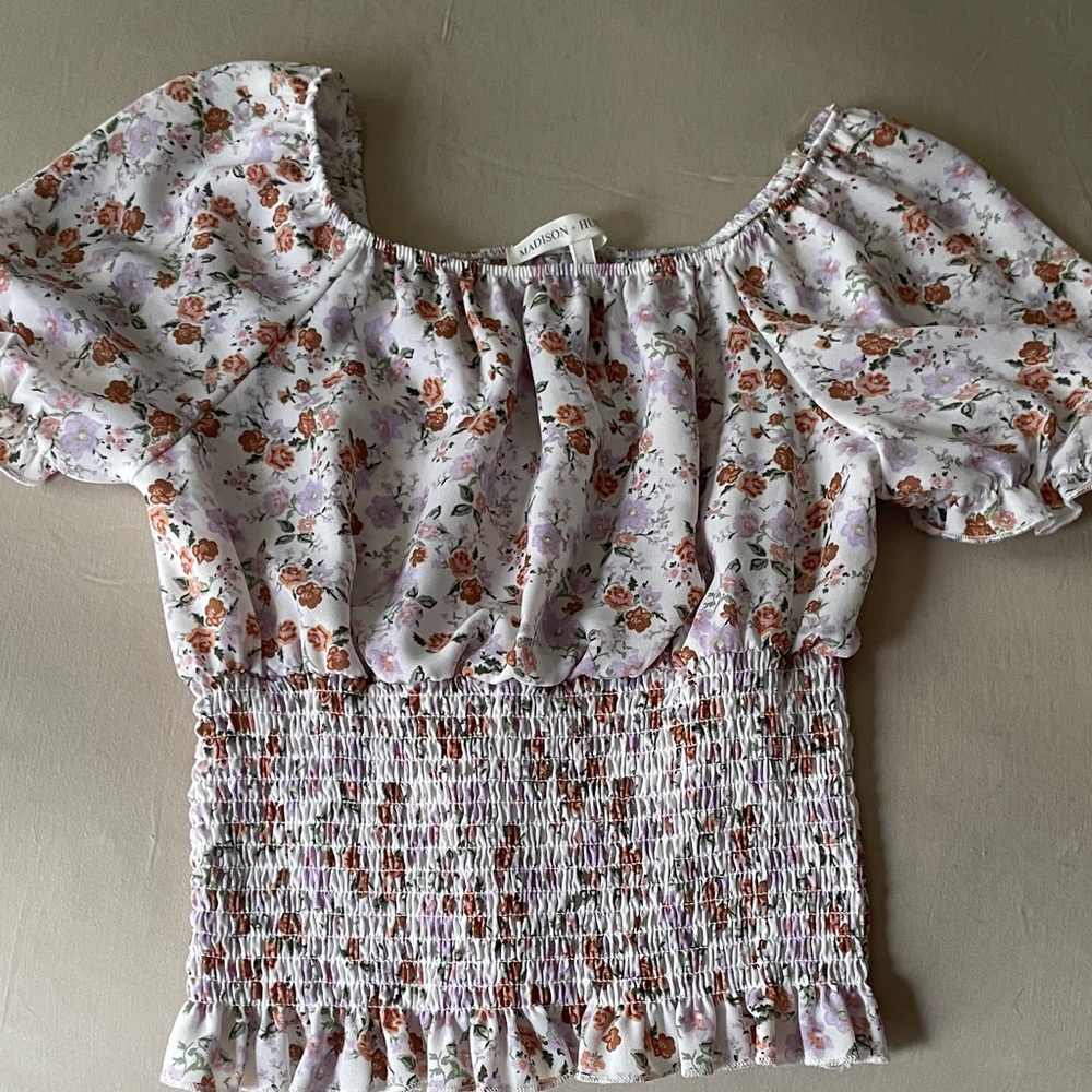 Madison Floral Smocked Blouse -